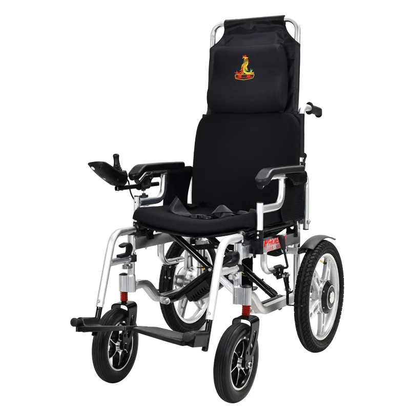 Electric Wheelchair with Reclining High Backrest