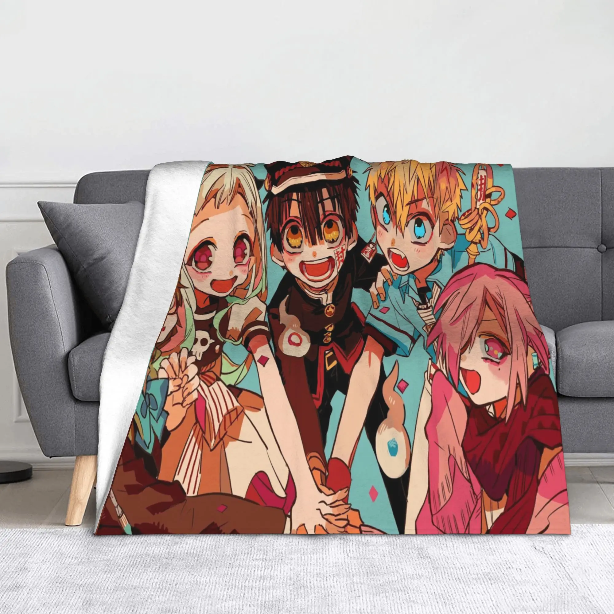 Hanakos Kuns Flannel Throw Blankets Cute Anime Blanket for Bedding Outdoor Warm Bedroom Quilt