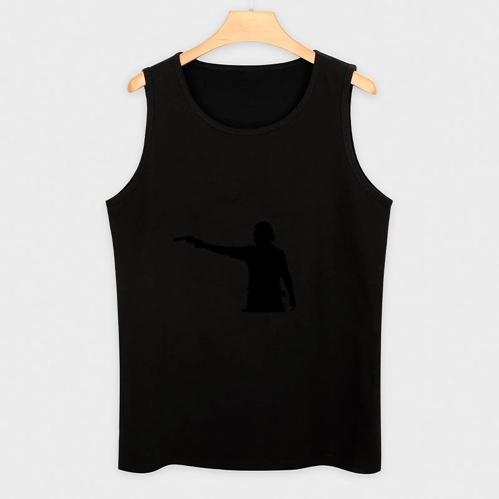 Rick Grimes Aiming Revolver Tank Top Urban Street Tank Top Casual Sleeveless Shirt - view 3