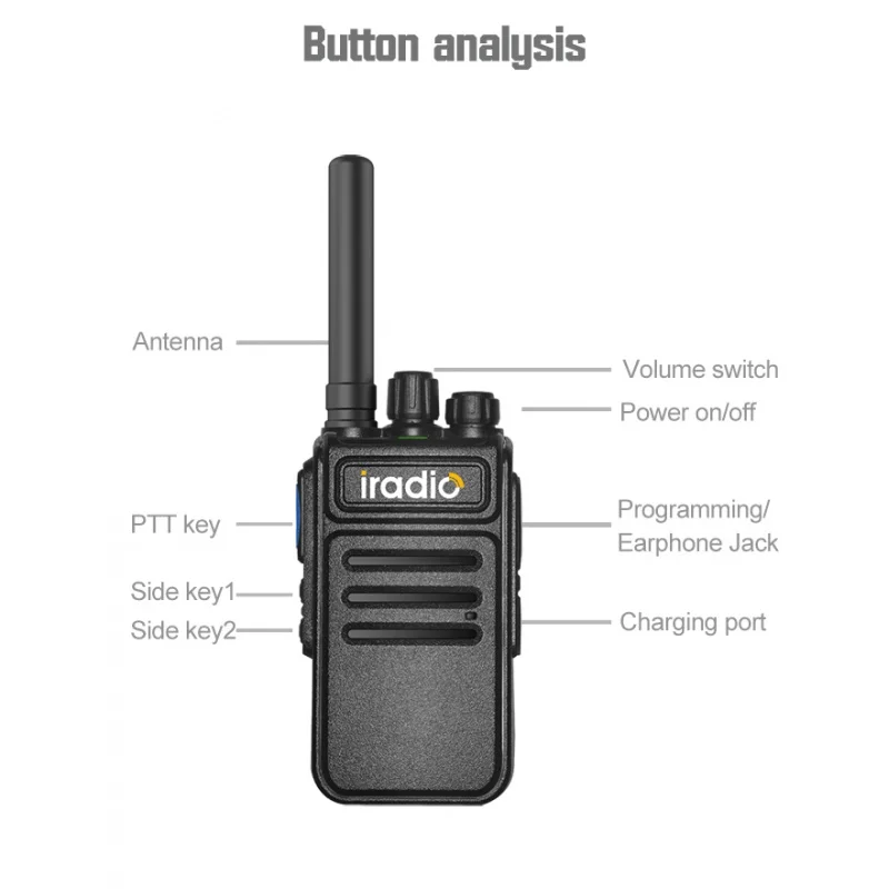 Walkie Talkie portátil de gran capacidad, 5W, venta de fábrica