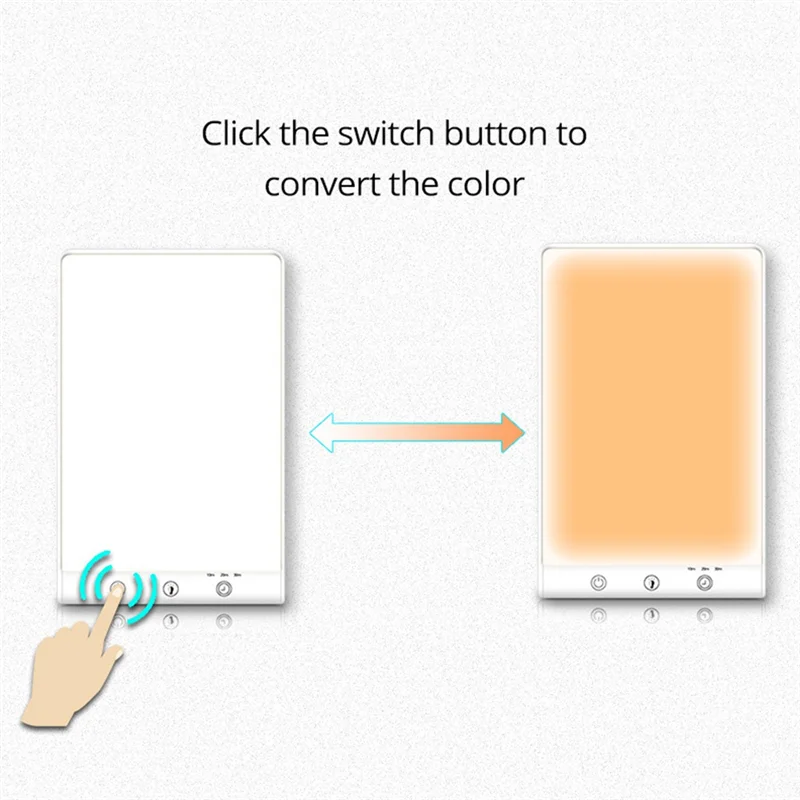 ABZV-Light Therapy Lamp SAD Light LED Happy Mood Light Touch Dimmable Night Light, UV Free,Timer Function,For Home/Travelling