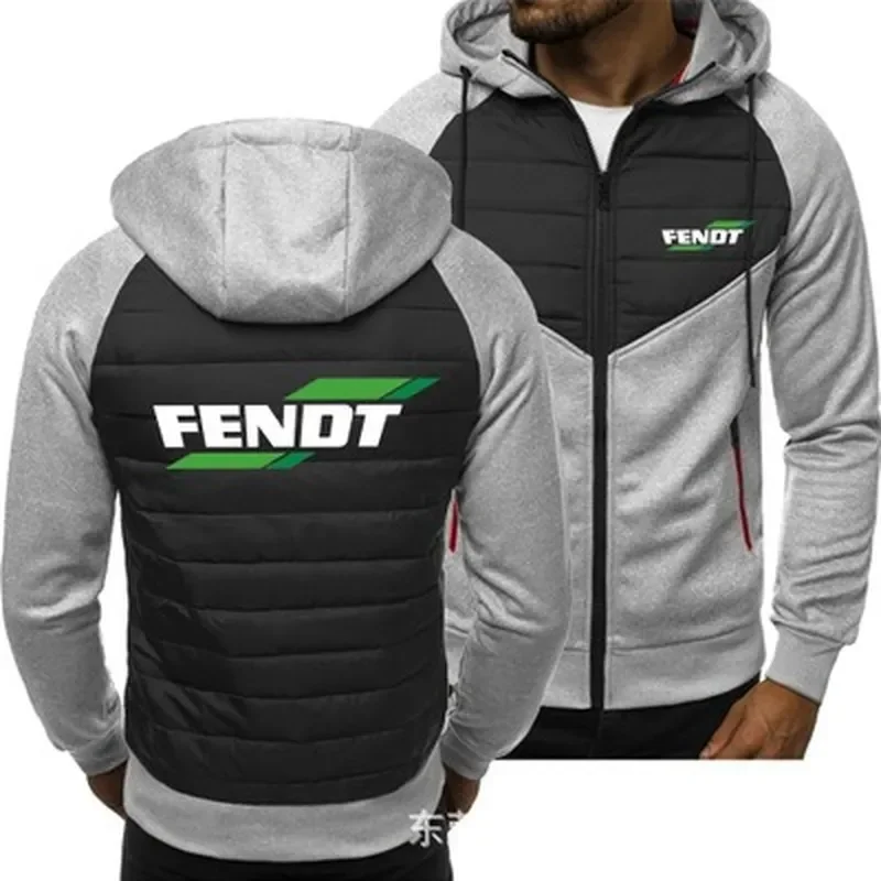 Sudadera con capucha de manga larga para hombre, chaqueta informal con cremallera, logotipo de Fendt, primavera y otoño, novedad de 2023