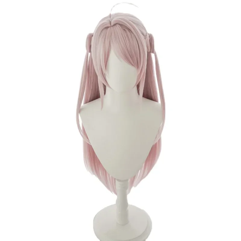 Anime Zhong Lanzhu Cosplay Women Long Pink Hair With Buns High Temperature Resistant Synthet Wig Halloween Costume Acces MN4