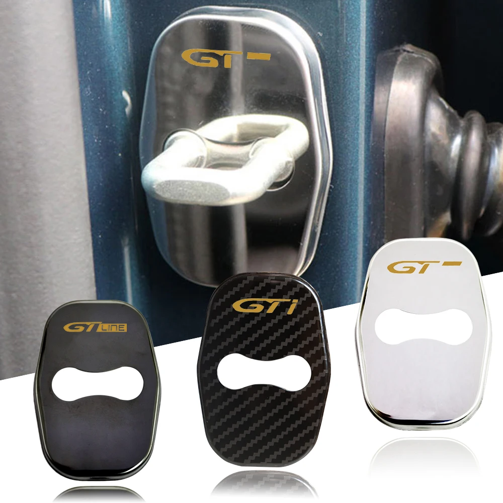 for Peugeot gt gti gtline 508 5008 3008 208 2008 308 4pcs Stainless steel Car Door Lock car accessories