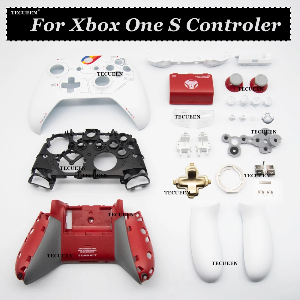 

For Xbox One S Controller Housing Shell Replacement Facepalte DIY Front Bottom Shell Battery Cover Triggers Bumpers Repair Parts
