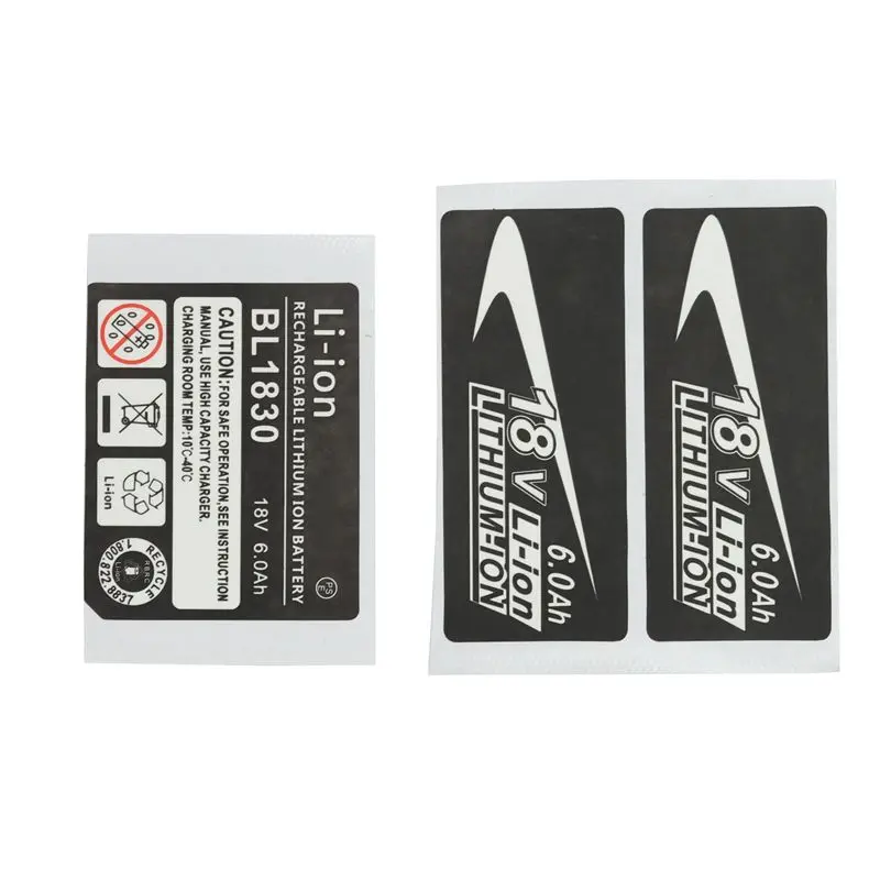 Y42A-30 Sets Of BL1830 Label Lithium Battery 18V 6.0Ah Sticker Label Suitable For 18V Battery Logo