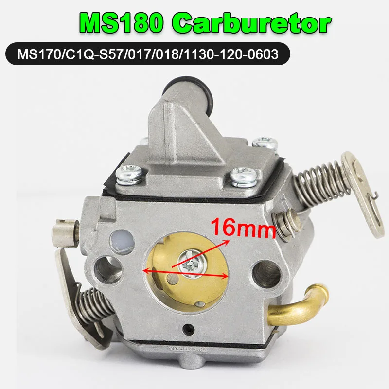 MS180 170 Carburetor Kit Grass Trimmer  Accessories Brush Cutter Engine C1Q-S57 017 018 1130-120-0603 Petrol Chain Saw