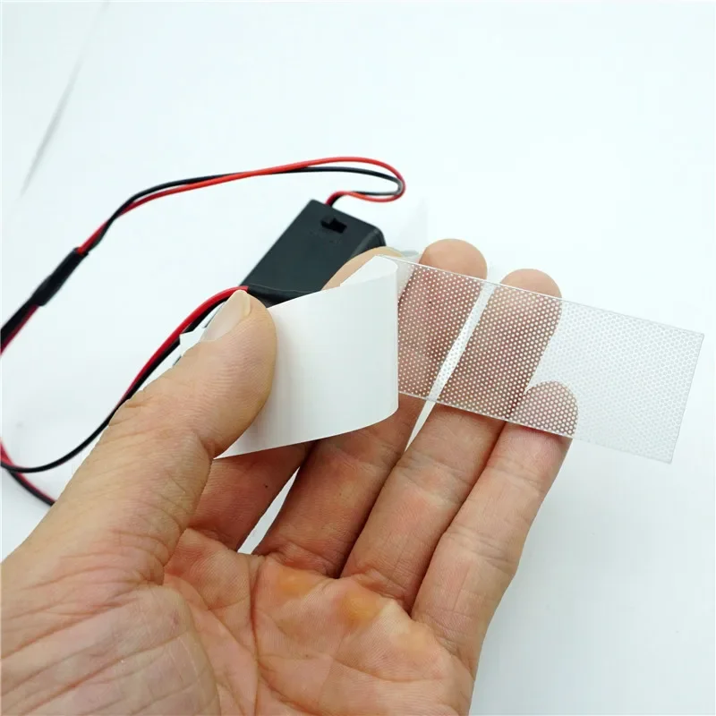 Kits de Ojos de luz LED flexibles para máscara de casco, accesorios de Cosplay de Halloween, batería AAA, 27,5x69,5 (76,5) mm