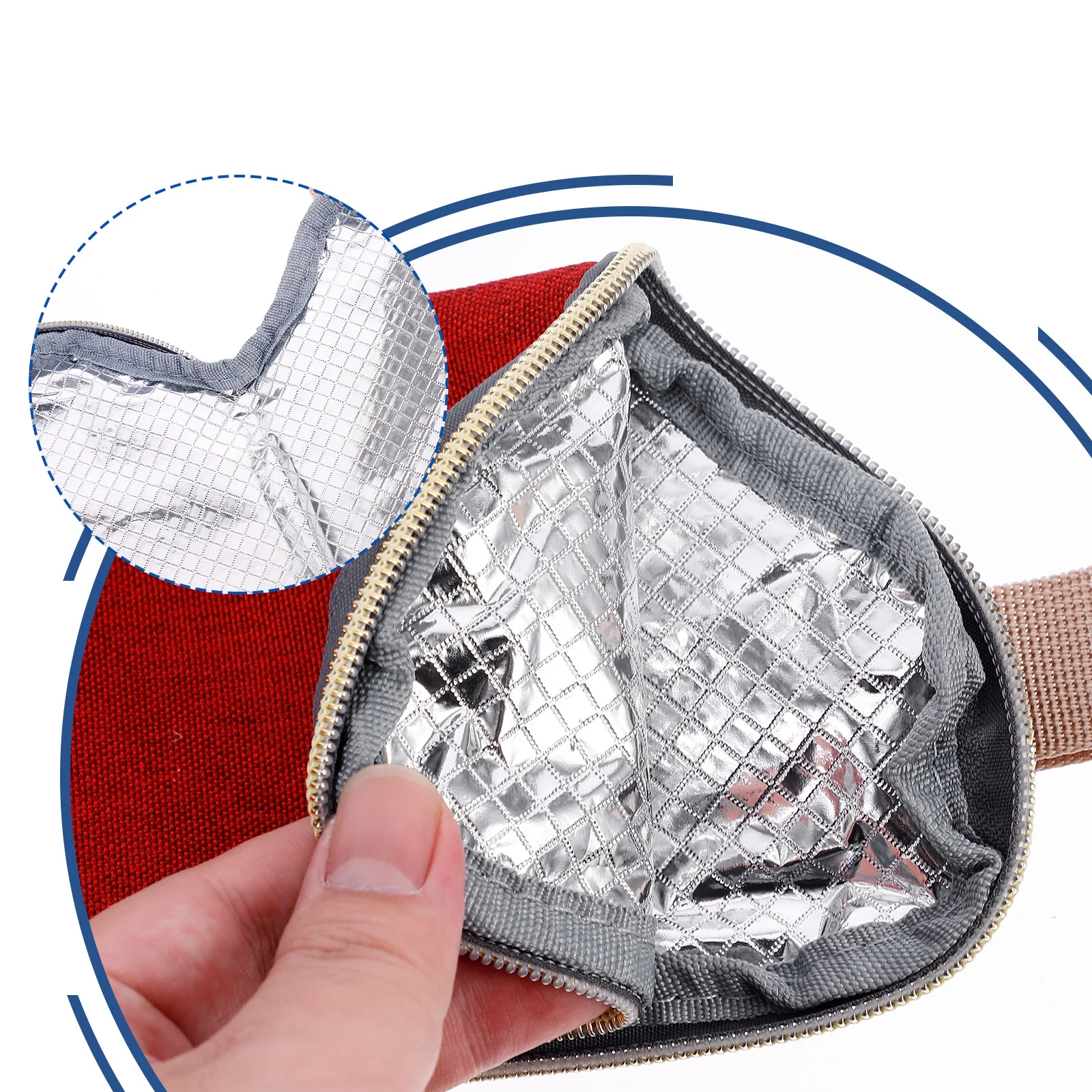 

Insulated Milk Bottle Bag Baby Feeding Warmer Water Repellent Stroller Hang Aluminum Inner Travel