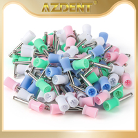 AZDENT 100PCS/Box Dental Polishing Prophy Cup Dentistry Silicone Polisher Kit RA 2.35mm For Contra Angle Handpiece Teeth Polish