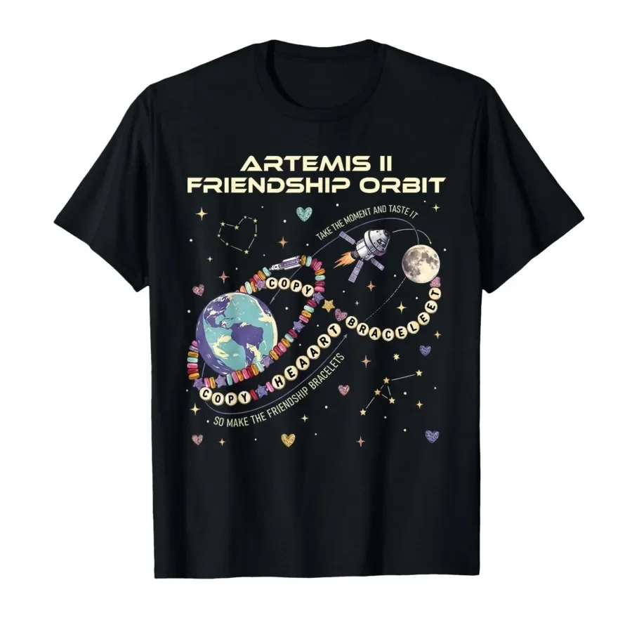 

Copy Heart Copy Bracelet Funny Artermis II Friendship T-shirt For Men Women 100% Cotton T Shirts Short Sleeve Tops 0417-2