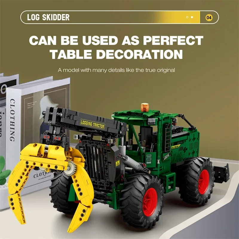 1741 Stuks Rc Trekker Bouwstenen Boerderij Tractor Technologie Elektronische Afstandsbediening Auto Bakstenen Model Kinderen Speelgoed Idee Cadeau