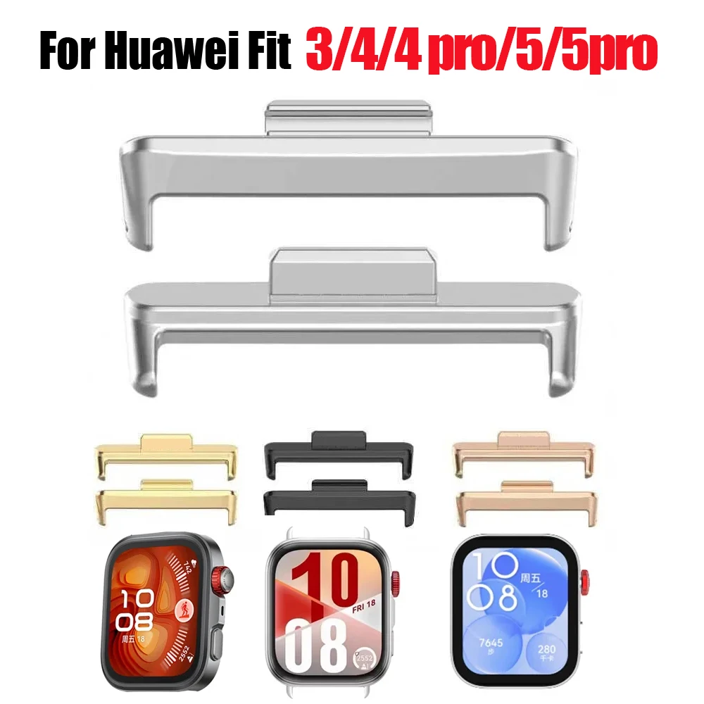 1Pair 20mm Watch Band Connector For Huawei Fit 3 4 5 4 Pro 5 Pro Zinc Alloy Adapter Easy Install Secure Fit