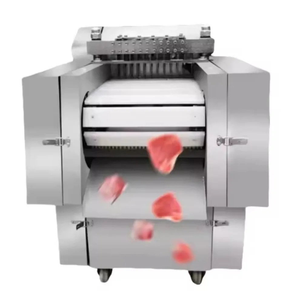 Cortadora automática de carne congelada de alto rendimiento, cortador de huesos de carne roja de pollo y ternera, cortador de bloques eléctrico de carnicero