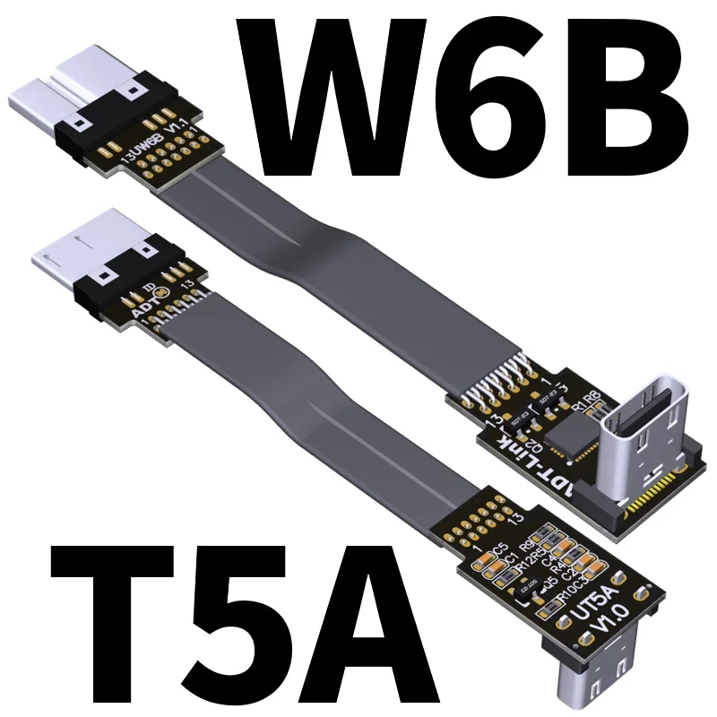 كابل تمديد USB من النوع C USB 3.0 Micro-B OTG بطول 90 درجة FPV نحيف مسطح مرن FPC EMI كابل تمديد للشحن