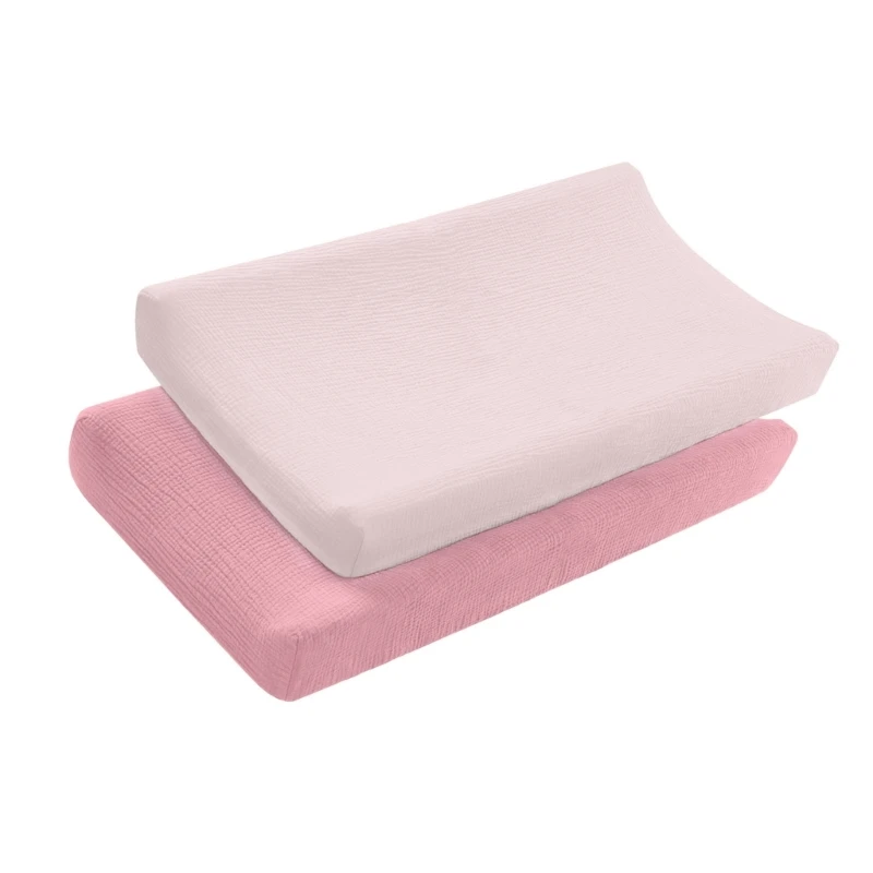 2Pcs Baby Diaper Changing Pad Sleeves Reusable Nappy Changer Cover Case Soft & Breathable Diaper Pad Fitted Sheets