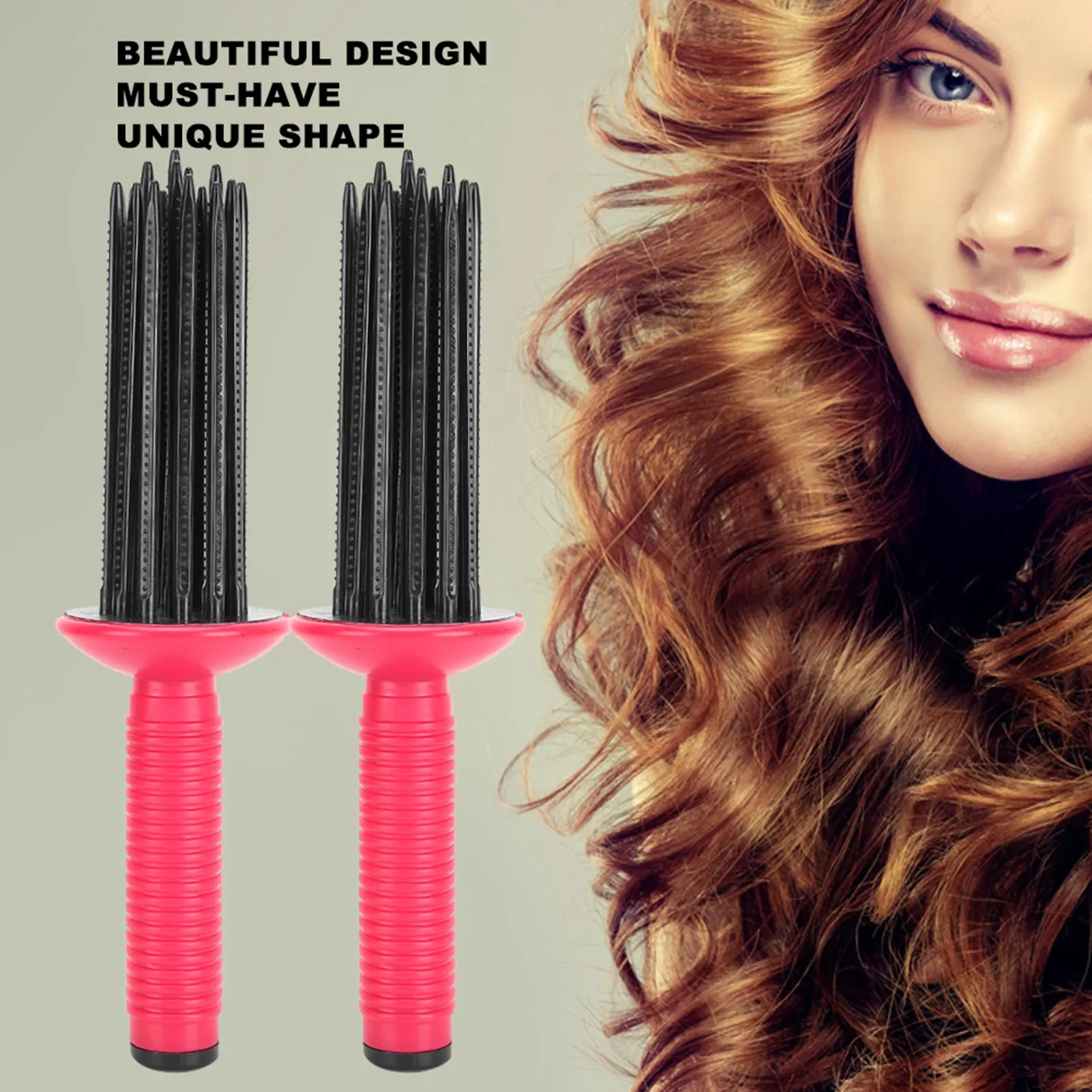 Hair Curler Hair Curling Roll Comb Anti‑Slip Curling Wand Hairstyling Tools Curling Wand Hair Curler Hairstyling Tools