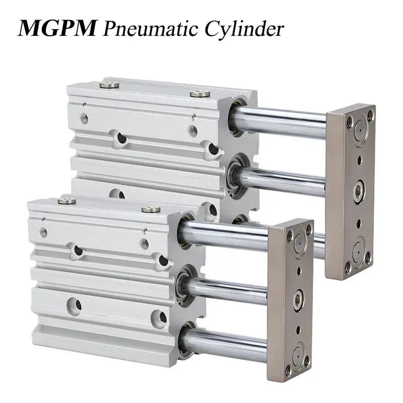 HLH MGPM Pneumatic Compact Cylinder Guide  Stroke 10mm-300mm MGPM12 MGPM16 MGPM20 MGPM25 MGPM32 MGPM40 MGPM50 MGPM63 MGPM80 Dura