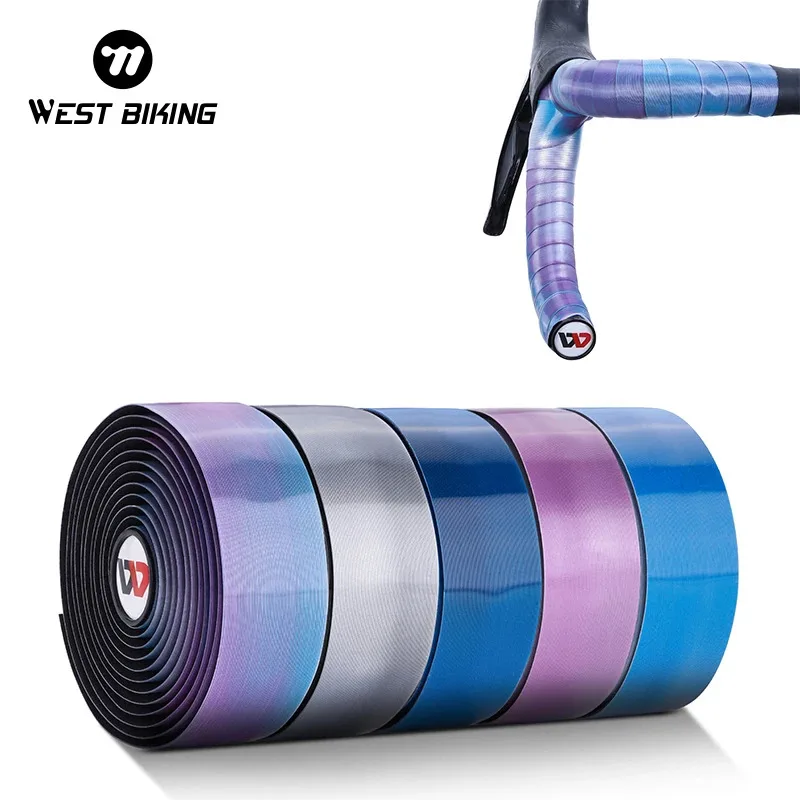 WEST BIKING-ruban antidérapant pour guidon de vélo, ruban pour tige de vélo de route, Texture brossée, accessoires de course légers