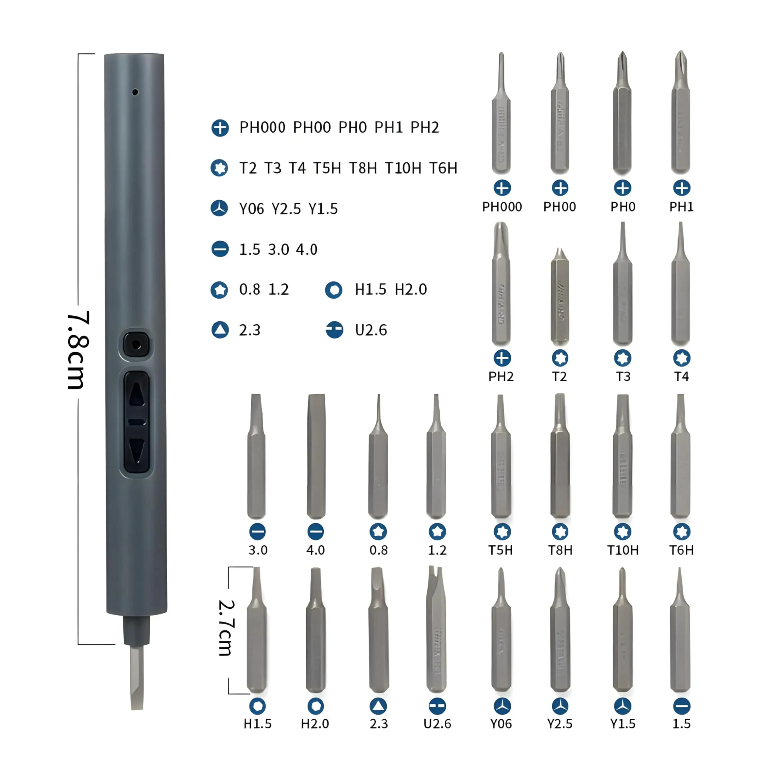 28 in 1 Precision Electric Screwdriver Set LED Rechargeable Cordless Precision Electric Screw Driver Hand Tool Box for iPhone PC