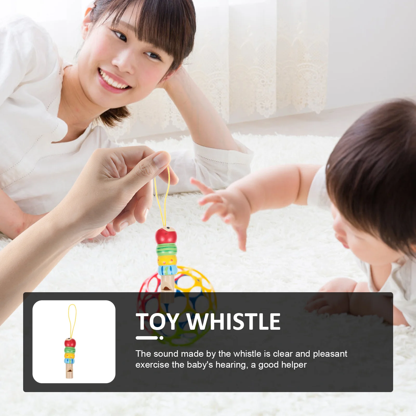 2 قطعة صافرة خشبية للأطفال الآلات الموسيقية للأطفال الصغار ألعاب تعليمية صوت واضح قدرة الرئة ممارسة لطيف الكرتون