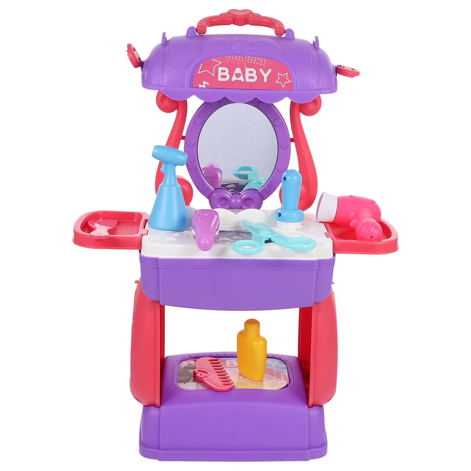 

1 set 1 Set Kids Hair Stylist Kit Children Plastic Hairdressing Playset Interactive Salon Role Play Pretend Plaything For Early