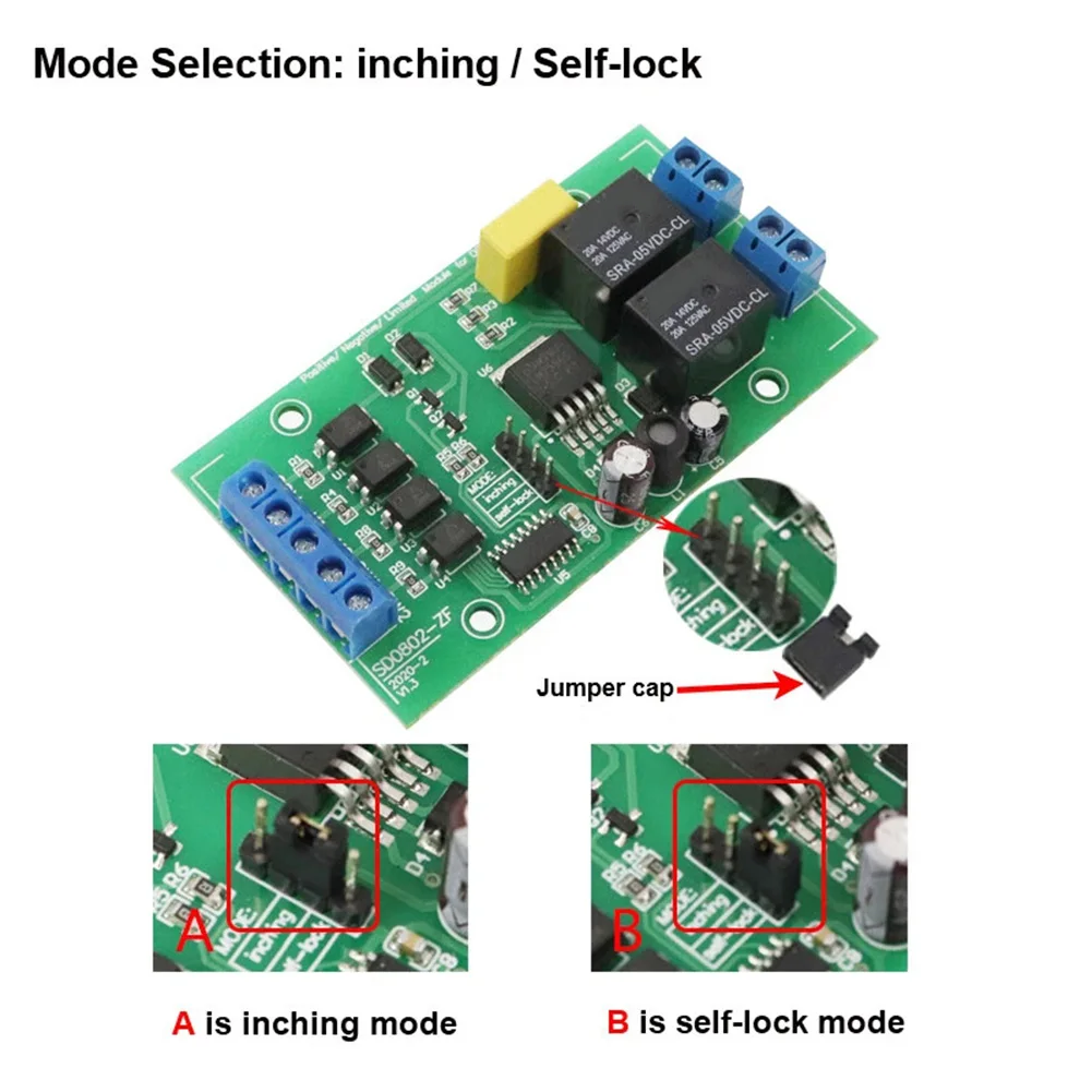 Limit DC Motor Controller 5V 12V 24V Forward Reverse Relay Driver  Board DC Motor Controller For  Intelligent Vehicles
