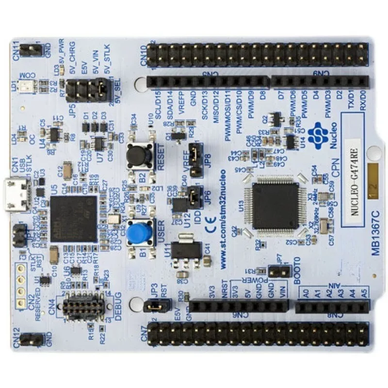 STM32 NUCLEO-G474RE MCU Core Board Nucleo 64 Pin Onboard Debugger Free USB Cable Arduino Compatible Dev Kit