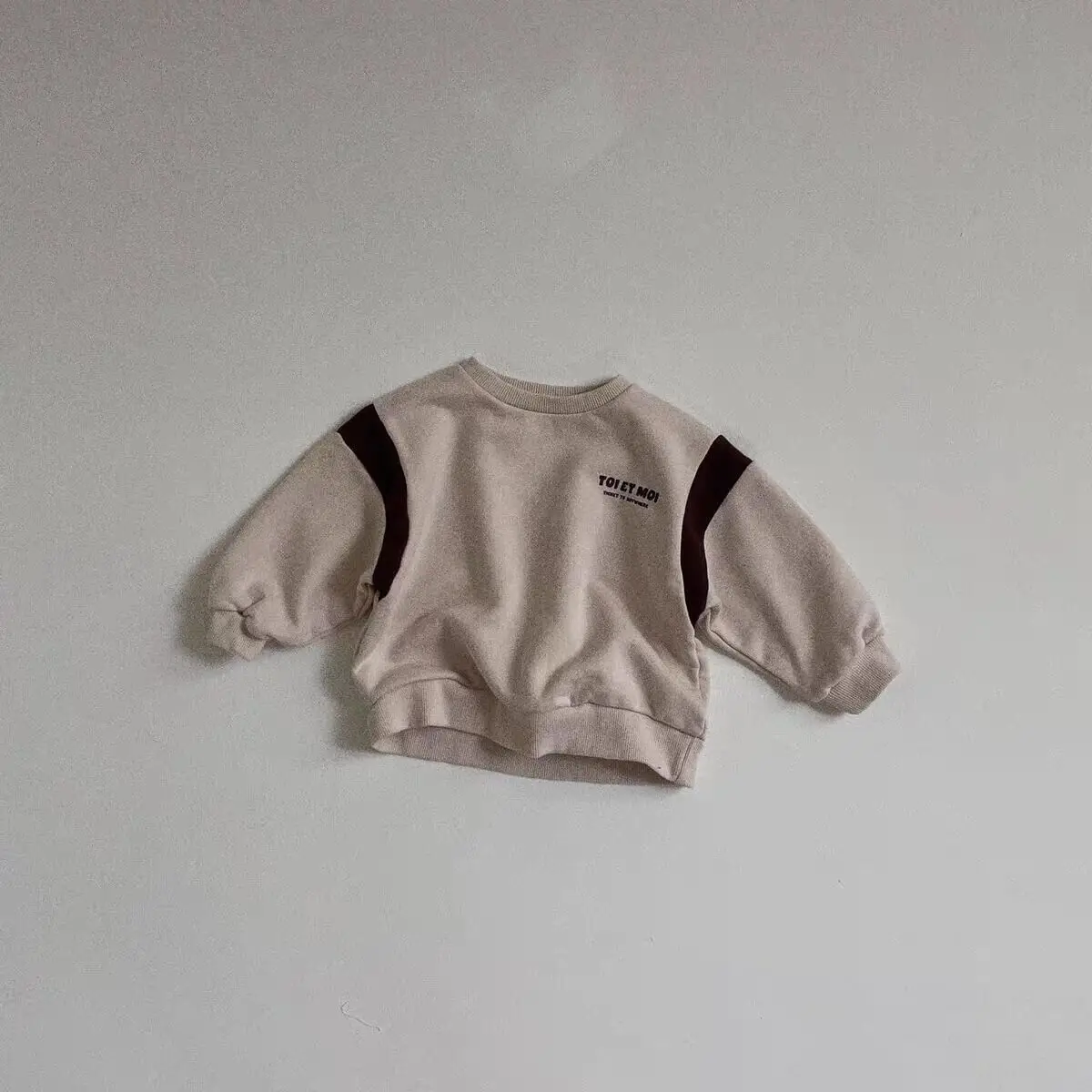 2025 Autumn New Baby Long Sleeve Sweatshirt Letter Print Infant Girls Loose Cotton Pullover Boys Casual Tops Toddler Clothes