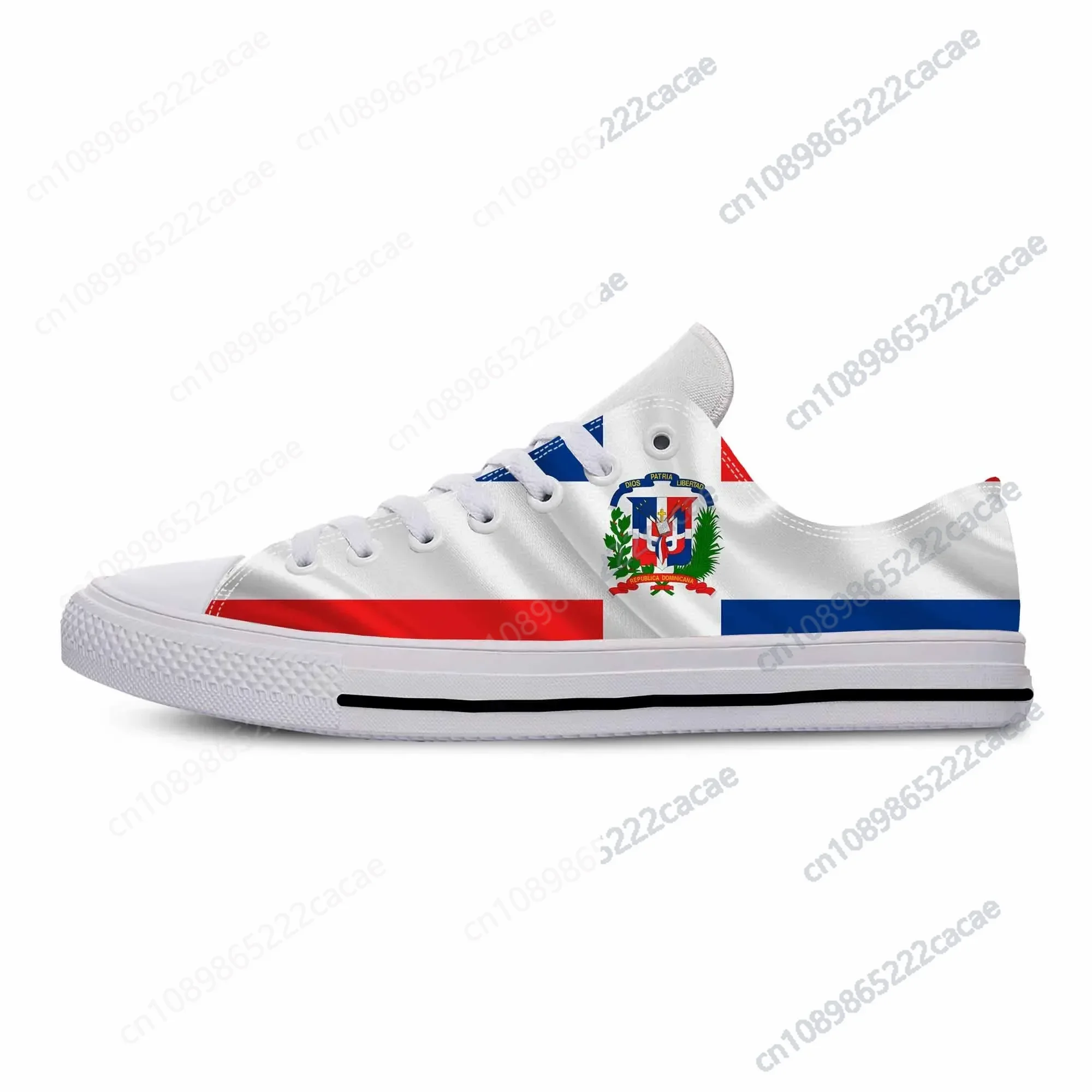 Dominica Dominican Republic Flag Patriotic Pride Casual Cloth Shoes Low Top Comfortable Breathable 3D Print Men Women Sneakers