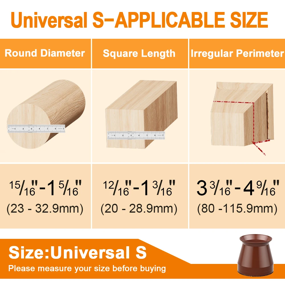 Chair Leg Floor Protector Pads, Floor Covers, Floors Felt Pads, Reduce Noise, Small, 16 Pcs, 36Pcs