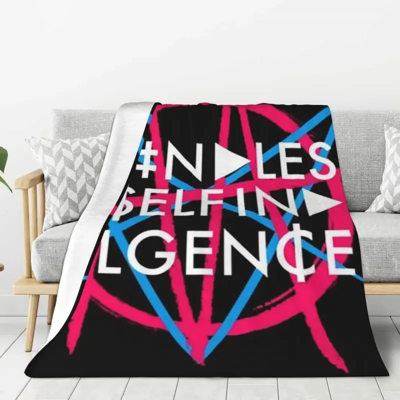 Custom 3D Printed Mindless Punk Music Band Self Indulgence Blankets Breathable Soft Flannel Autumn Throw Blanket Couch Home Bed