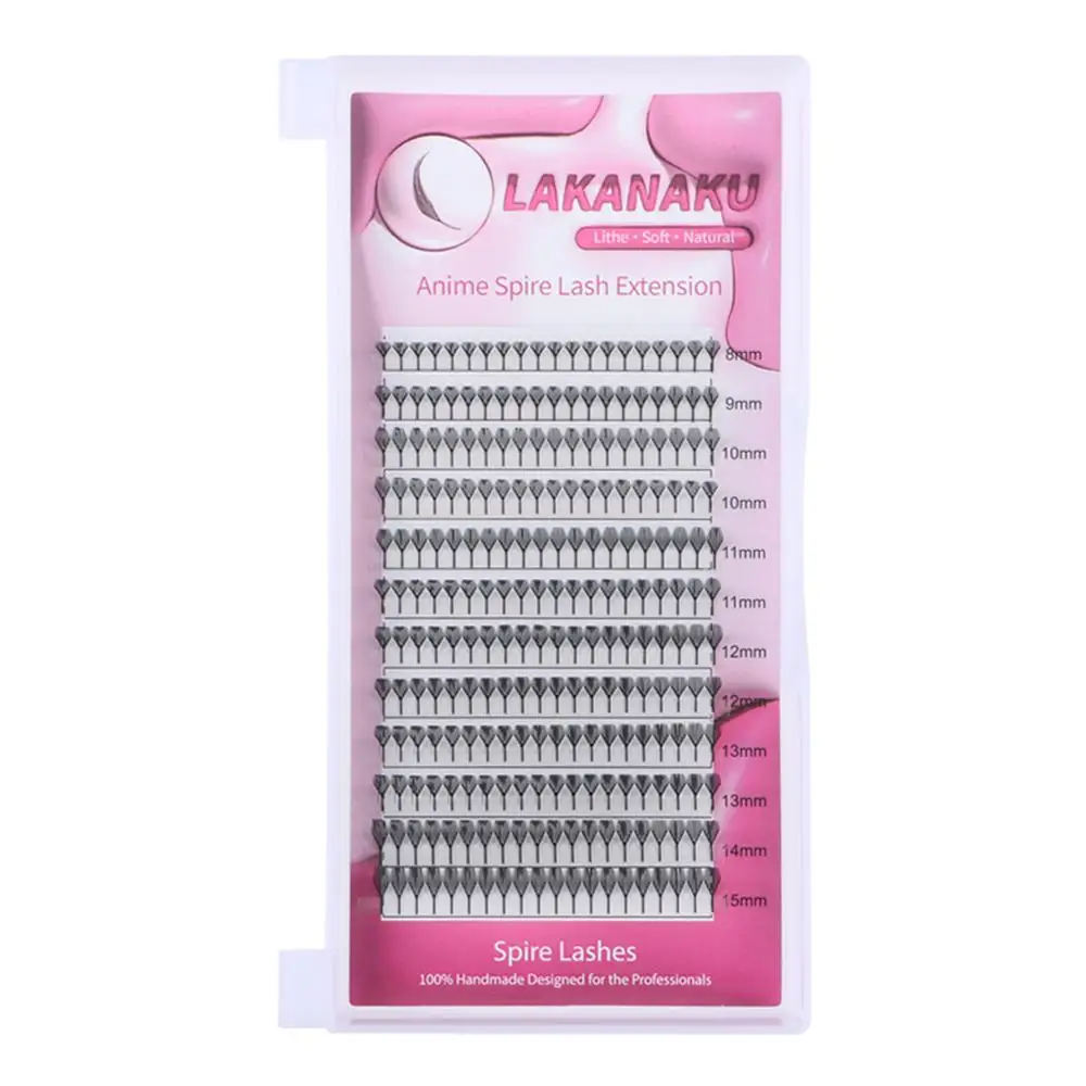 새로운 12줄 클러스터 속눈썹 키트 코믹 스파이어 싱글 클러스터 인조 속눈썹 C/D 컬 개별 속눈썹 아이 메이크업 도구