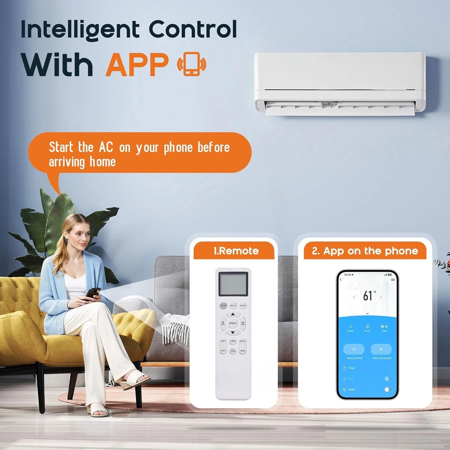 

Mini Split Air Conditioner And Heater 12000 BTU SEER2 18 115V Inverter Energy-Efficient AC with Self-Cleaning Customized