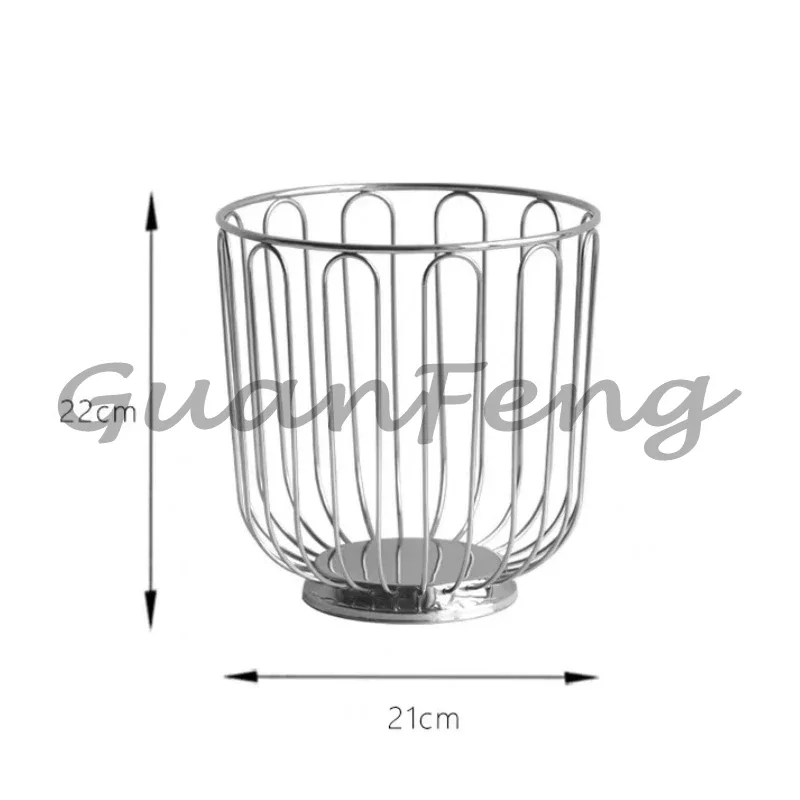 304 Stainless Steel Minimalist Fruit Basket, Multipurpose Veggie Fruit Bowl for Kitchen Restaurant