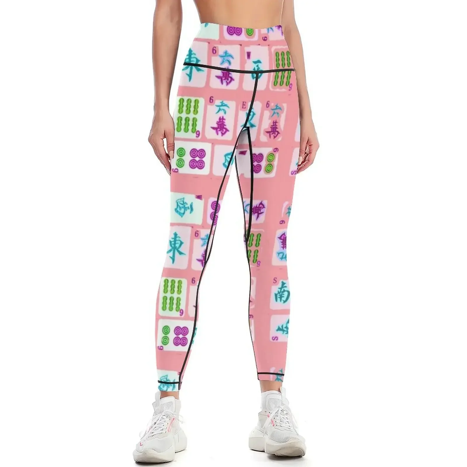 

Pink Tiles Leggings for fitness Training pants Legging sexy woman gym top Womens Leggings