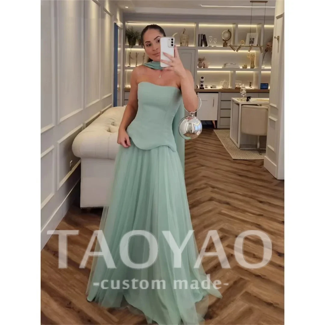 

Off-shoulder Chiffon Robes Cocktail Dresses Elegant A-Line Evening Dresses for Woman Luxury Women Evening Dress Custom Made
