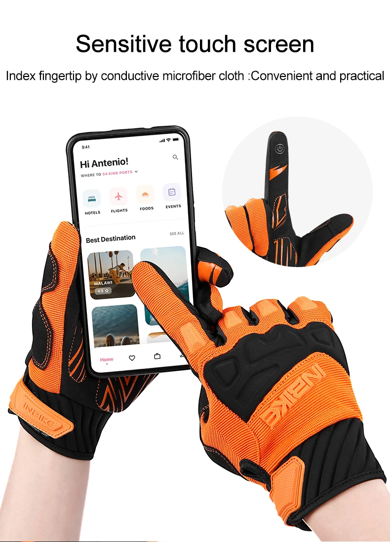 INBIKE Herren Fahrradhandschuhe Touchscreen MTB Radfahren Fahrrad Reithandschuhe für Männer Fahrrad Sport Gloevs Motorrad MTB Zubehör – Detail 8