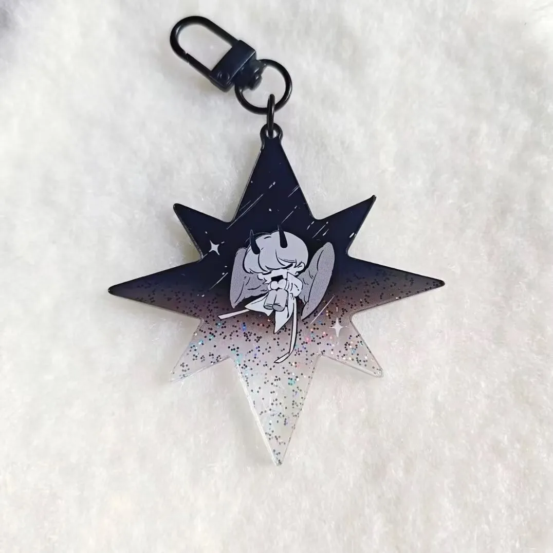 

"All-knowing Reader's Perspective" and "Golden Prince" cartoon keychain student bag, cute acrylic decorative pendant gift