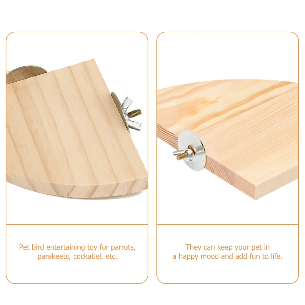 

2 Pcs Parrot Perch Platform Durable Bird Cage Accessories Cockatiel Toy Bird Platform Simple Design Practical Use