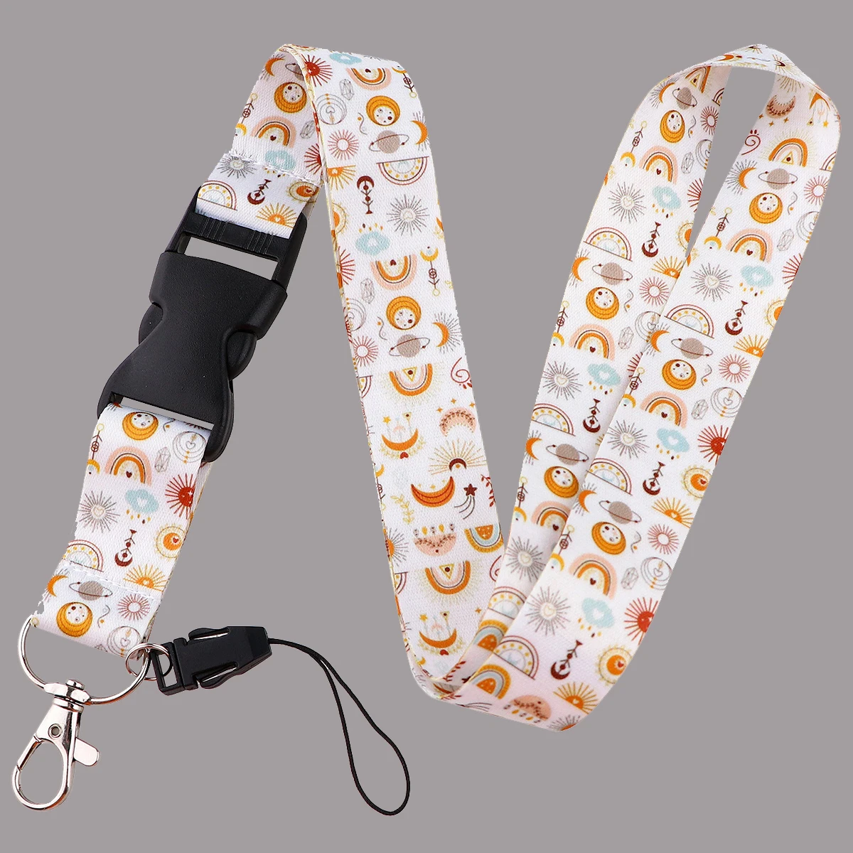 

Moon Neck Strap Buckle Lanyard for Key Cell Phone Straps USB Badge Holder DIY Hanging Rope Keychain Accessories Gifts