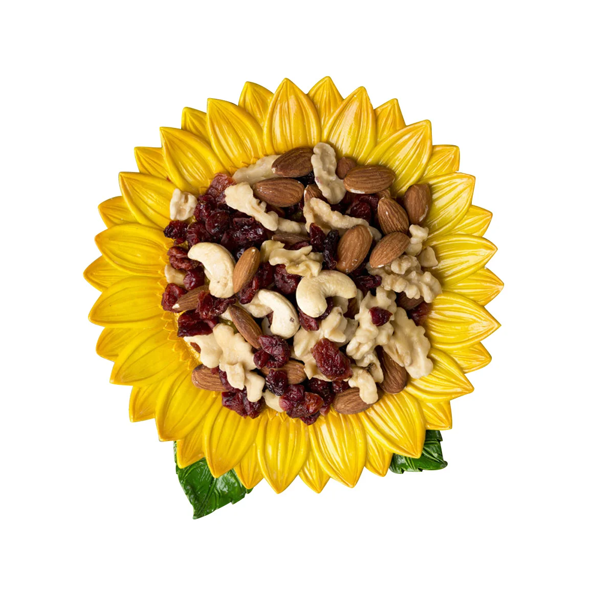 

Resin Sunflower Storage Tray Premium Craft Plant Pattern Versatile Serving Tray Snack Plate Dried Fruit Dessert Jewelry Display