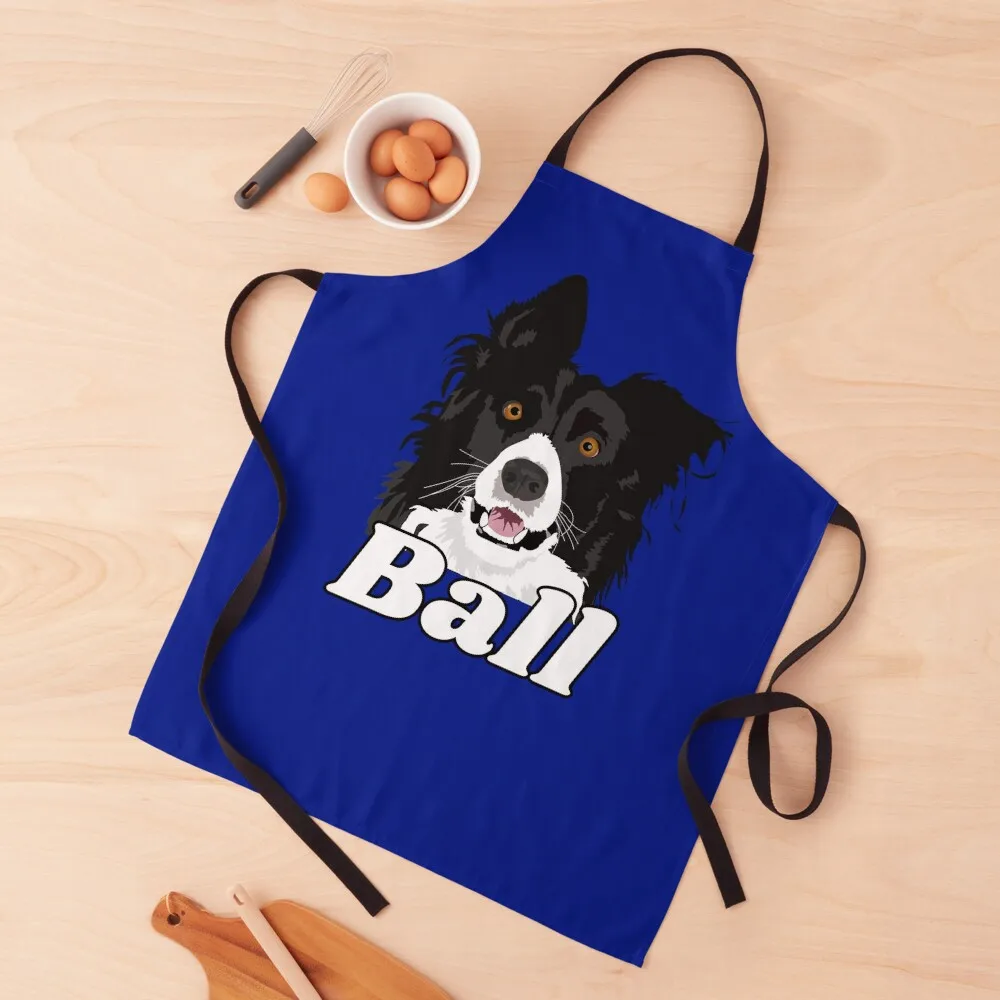 Border Collie Ball Apron Women's Home Clothes cook wear Apron