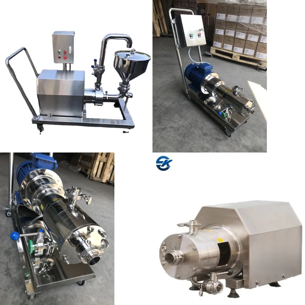 

Высокоскоростной эмульгирующий насос 7,5 кВт для производства майонеза, 3-ступенчатый гомогенизатор для пищевой промышленности, трубопроводная система смешивания