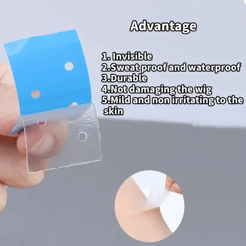 가발 테이프 스트립 피부 호흡 가능 양면 방수 레이스 가발 접착 테이프 연장 접착 테이프 레이스 가발/투페이용