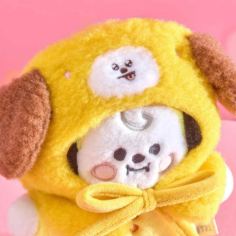 جديد BT21 سلسلة السفر تاتا تشيمي الكرتون سحب دمية الملابس غطاء رأس لتقوم بها بنفسك كويا هزاز أفخم دمية الديكور هدية عيد ميلاد