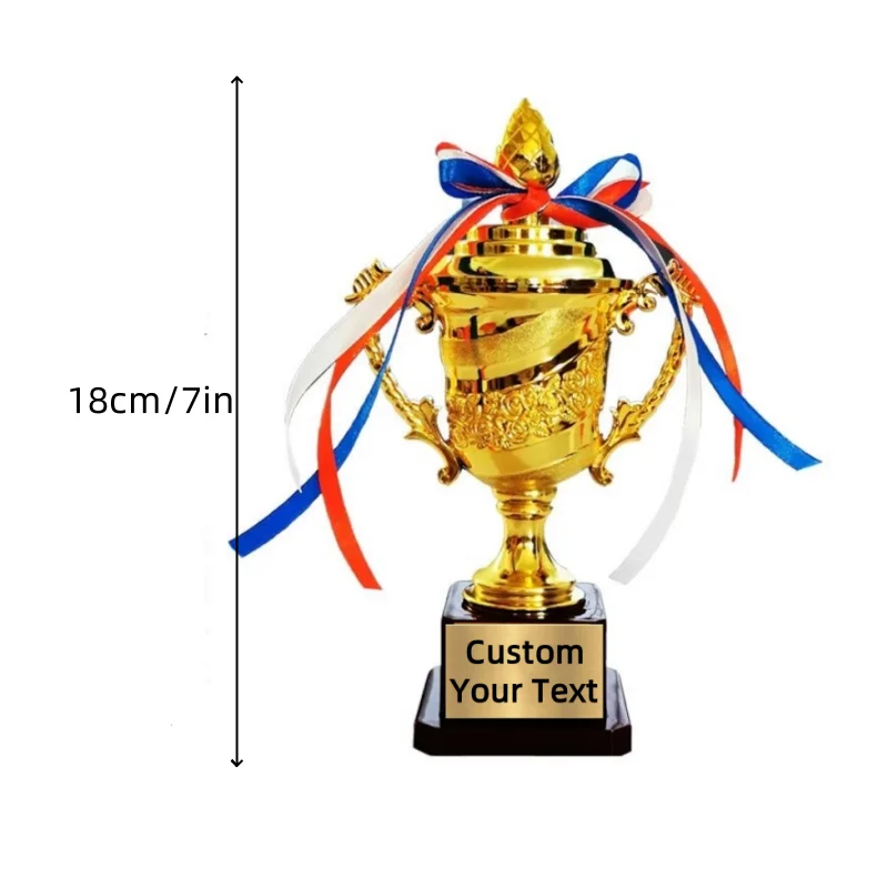 حزمة 1/3/5 قابلة للتخصيص، جائزة كأس ذهبية صغيرة للأطفال، كوب كرة قدم بلاستيكي صغير مقاس 7 بوصة للفائزين والرياضة للأطفال البالغين