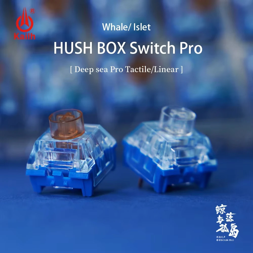 Kailh Deep Sea Silent Keyboard Switch Pro Whale Tactile 60g Lonely Island Linear 45g RGB 5pin for Custom Mechanical Keyboard