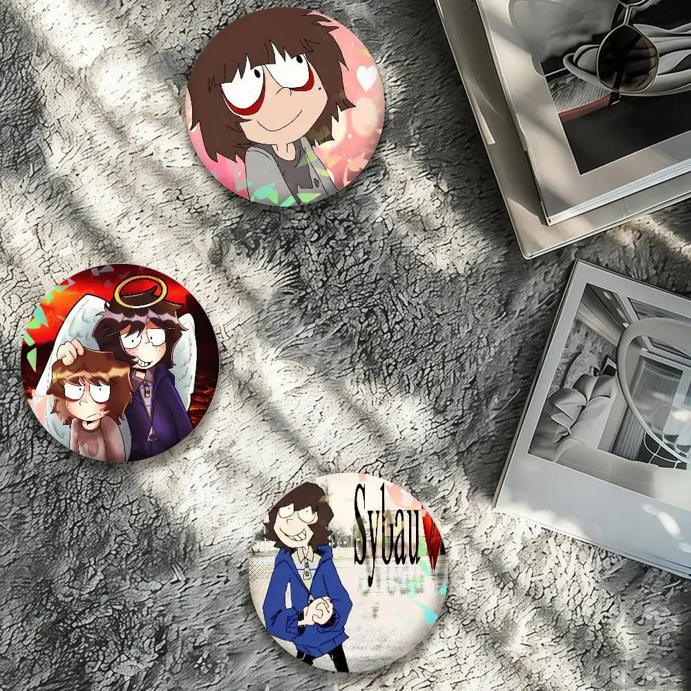 Cartoon One Wheat Mark Will Mike Laser Badge Pins Handmade Brooches for Backpack Gifts Bag Decor Fans Collect