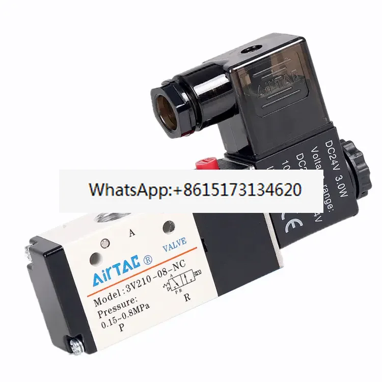 Pneumatic air control solenoid valve 3V210-08 3V110-06 3-way 2-position directional valve 24v solenoid valve
